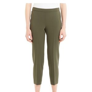 Theory olive green silk pants